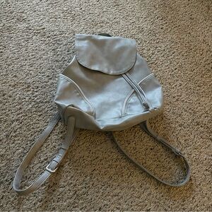 Gray Back Pack Bag Medium Size